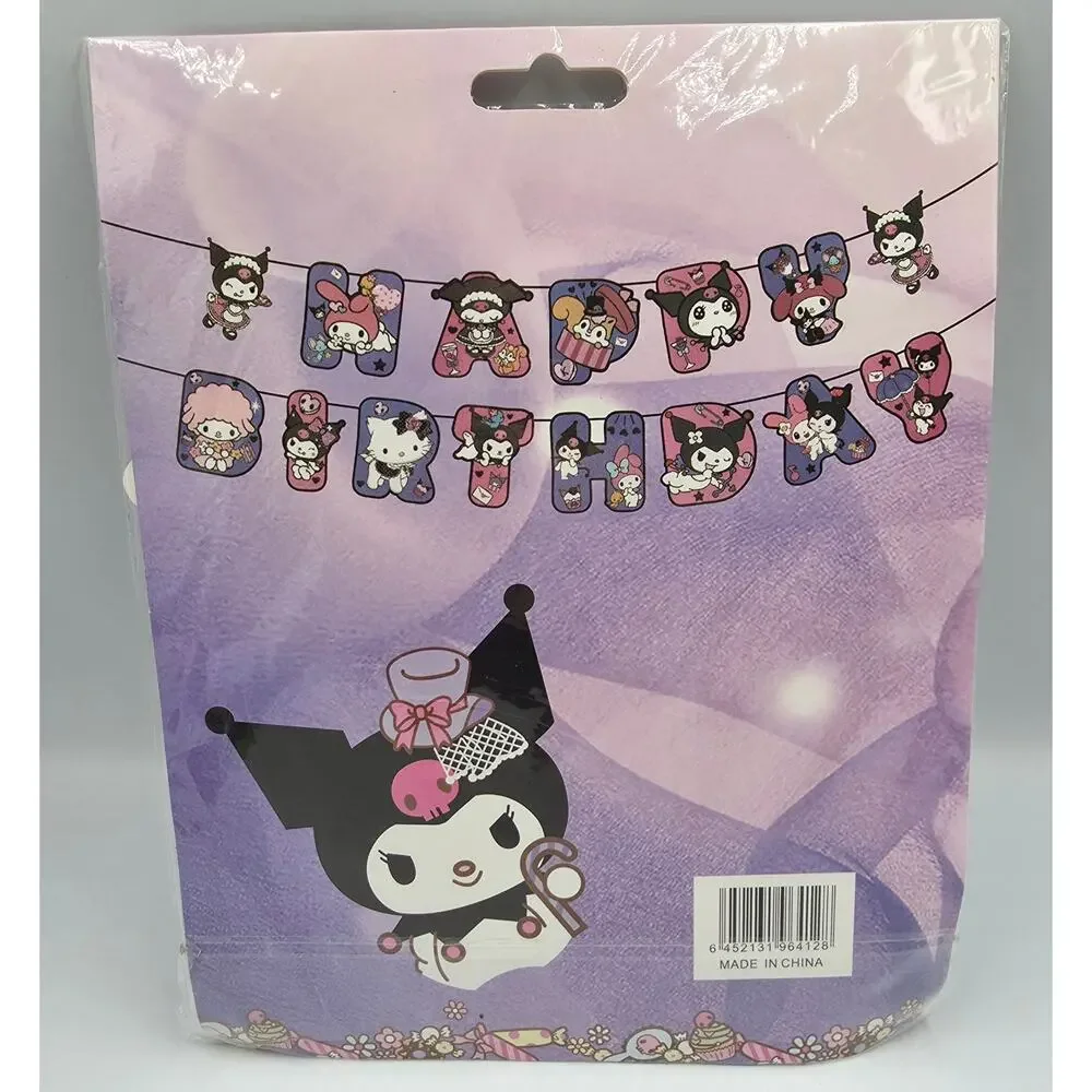 Sanrio Kuromi Birthday Party Decorations Happy Birthday Letter Hanging